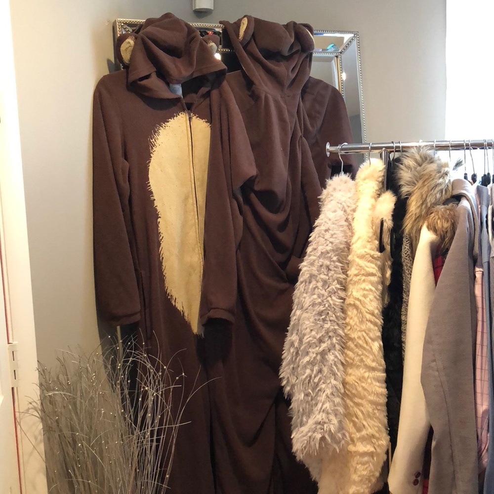 Set of two monkey jumpsuits